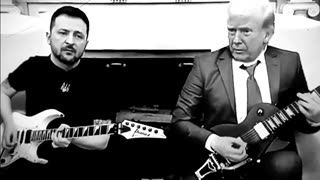 Trump and zelenskyy having a brutal guitar battle