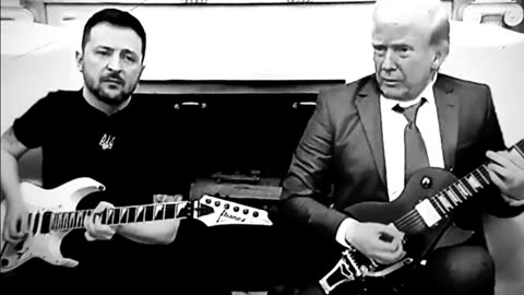 Trump and zelenskyy having a brutal guitar battle