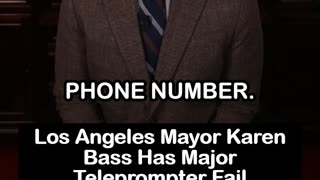 Los Angeles Mayor Karen Bass Has Teleprompter Fail: 'found at URL'