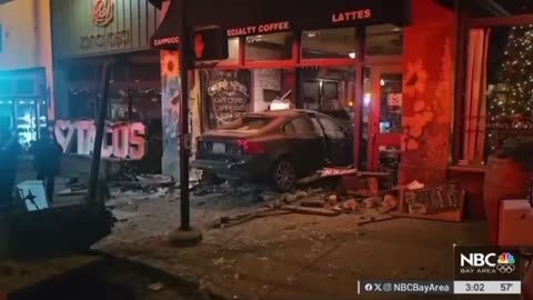 A 90-year-old man driving ~90 mph in a Volvo crashed into a Bay Area coffee shop on
