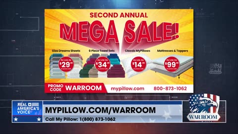 Go To MyPillow.com/warroom And Check Out All The Exclusive Deals For The WarRoom Posse! Use Promo Code WARROOM