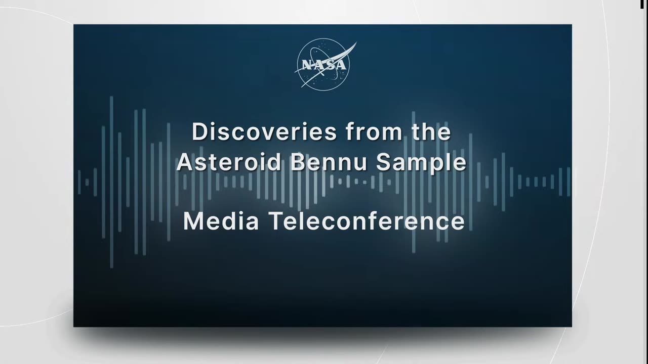 Discoveries from the Asteroid Bennu Sample Media Teleconference