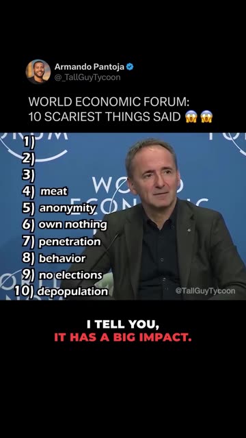 WORLD ECONOMIC FORUM: 10 SCARIEST THINGS SAID 😱