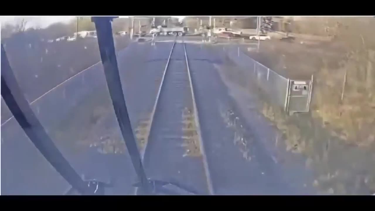 GO train striking dump truck at a Markham, Canada railway crossing