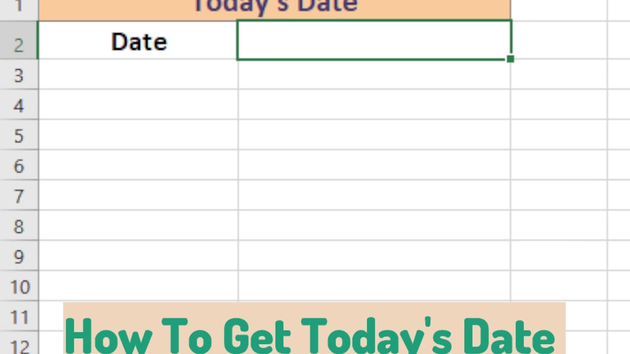 How to Get Today’s Date in Excel | Quick & Easy Formula