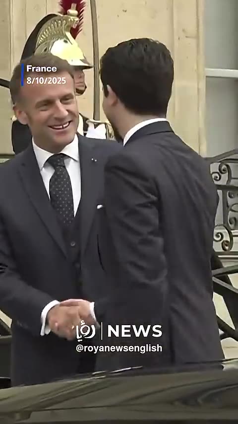 Emmanuel Macron welcomes