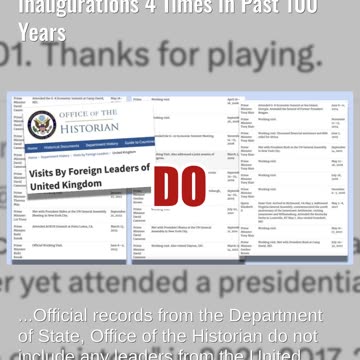 Fact Check: UK Prime Ministers Have NOT Attended US Presidential Inaugurations In Past 100 Years