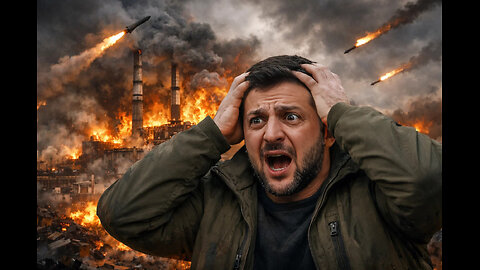 Ukraina pogrążona w piekle: słupy ognia, płonące elektrownie cieplne –....