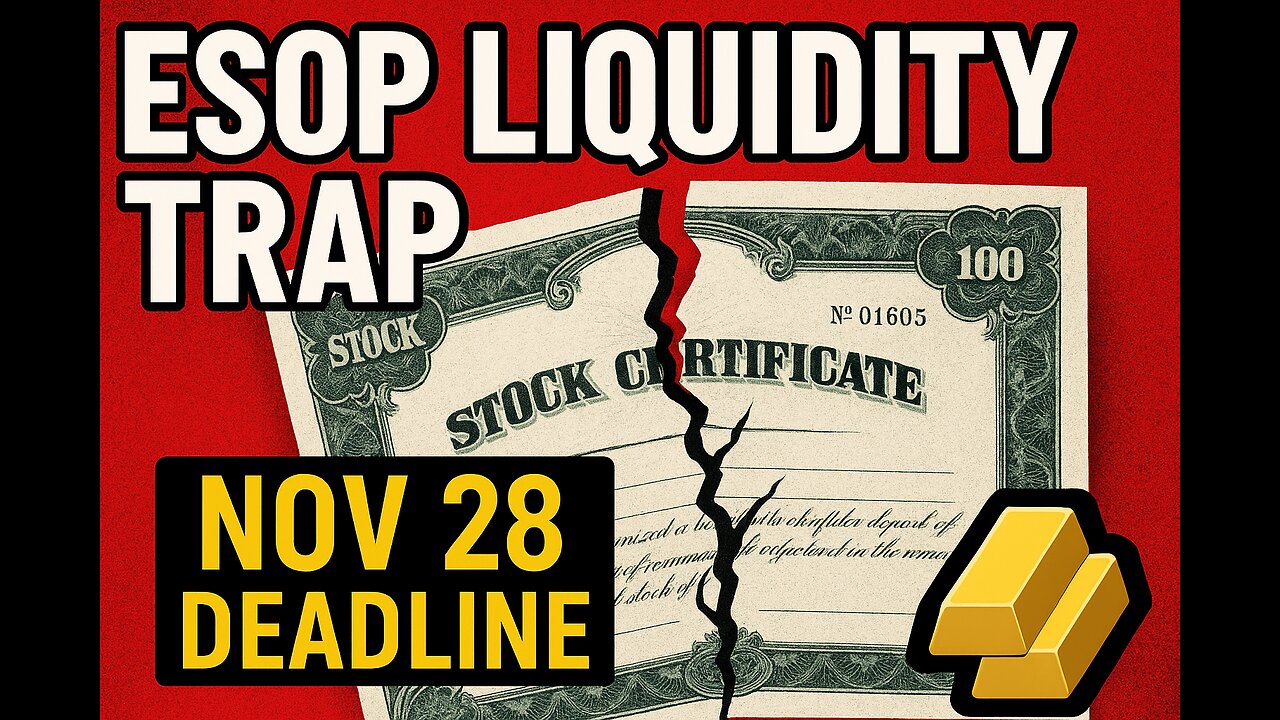ESOP LIQUIDITY TRAP: Your Retirement is a Single Stock (NOV 28 FINAL WARNING)