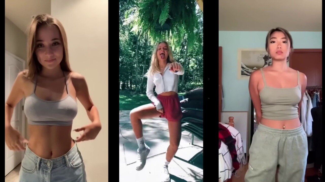 No Bra Tiktok challenge ❤️ClipchampGirls 2025