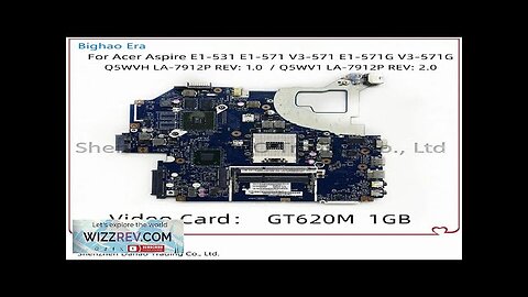 Q5WVH Q5WV1 LA-7912P For Acer Aspire V3-571G E1-571 E1-571G Laptop Motherboard Review