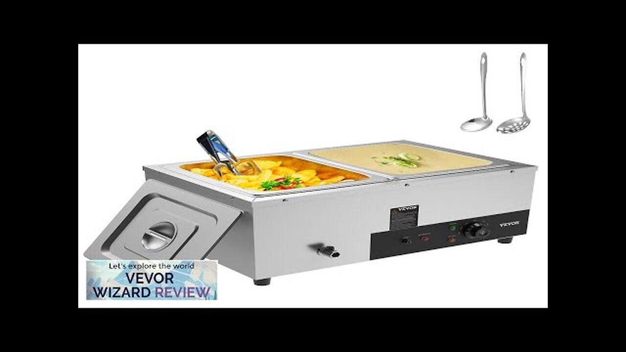 VEVOR 2-Pan Commercial Food Warmer 2 x 12QT Electric Steam Table 1500W Review