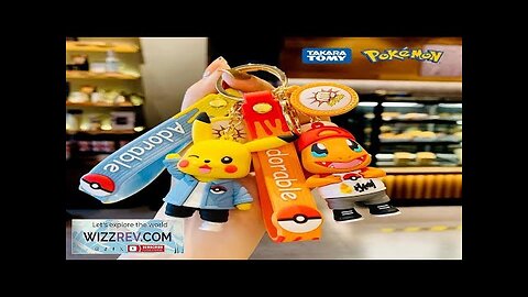 Pokemon Keychain Anime Figures Pikachu Cartoon Key Chain Charmander Psyduck Fashion Bag Review