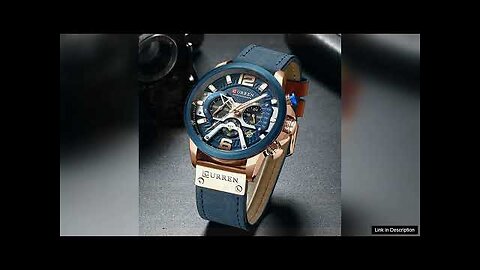 CURREN Chronograph Men Watch Casual Sports Fashion Calendar Analog Genuine Leather Wrist Review