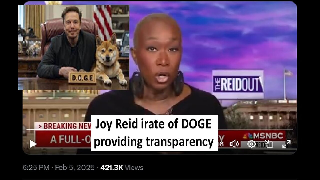 Joy Reid furious DOGE is causing transparency