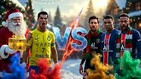 It's Christmas and Ronaldo is sad, but Santa Claus makes him happy