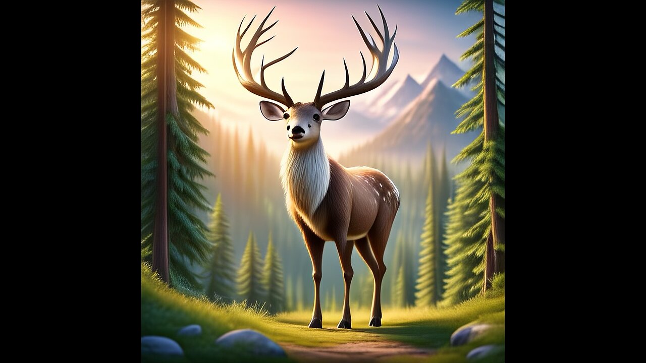 “Nature’s Back Scratcher: Deer Antlers in Action!”