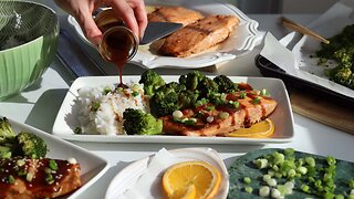 Oven Baked Asian Salmon with Orange Soy Glaze (Easy Dinner Idea)
