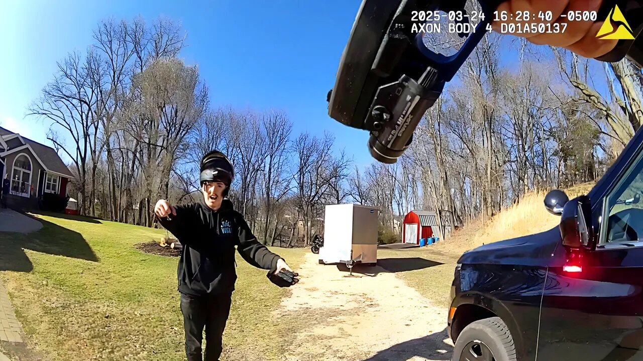 Motorcycle Rider Escapes Cops, But Picks the Wrong House to Hide