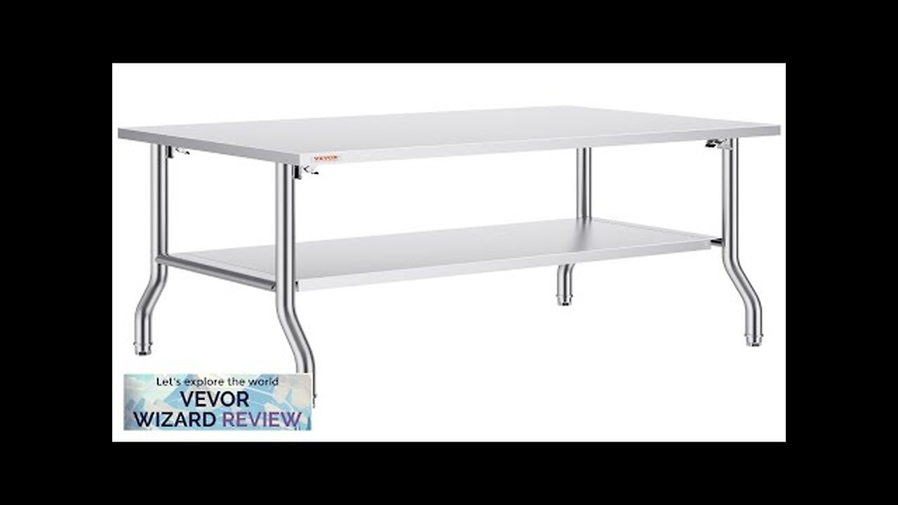 VEVOR Commercial Worktable Workstation 48x30 Inch Folding Commercial Prep Table Review