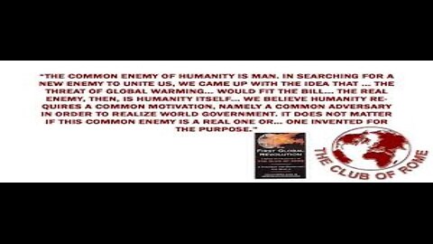NWO: The Vatican’s Club of Rome says “the real enemy is humanity”!