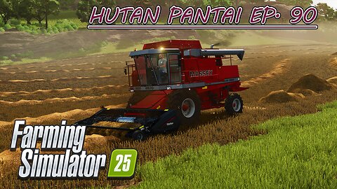 Swathing & Threshing the Canola Field. |4k| HUTAN PANTAI EP. 90 | Farming Simulator 25