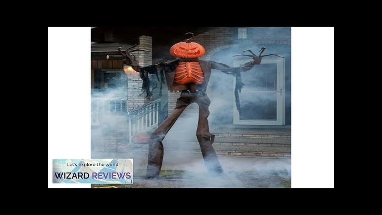 8FT Giant Scarecrow Pumpkin Outdoor Decoration Large Creepy Spooky Sounds Jack-O-Lantern Review