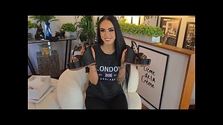 Rose Unboxes Black Shiny 6 Inch High Heel Strappy Wedge Sandals With Inside Outside Comparison