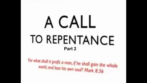 A Call To Repentance 2
