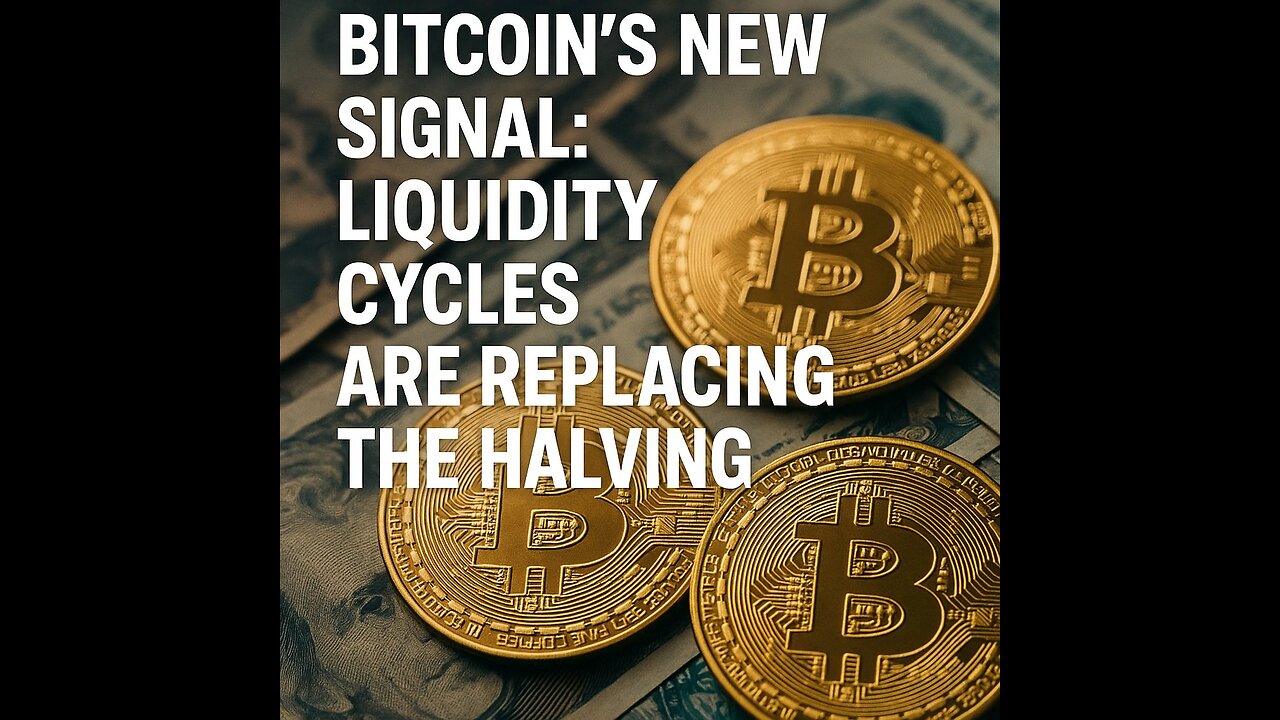 Bitcoin’s New Signal: Liquidity Cycles Are Replacing the Halving 🚨💸