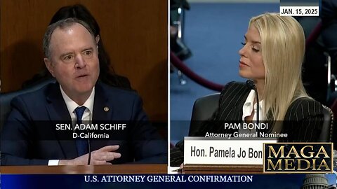 Senator Adam Schiff at Pam Bondi AG confirmation hearing * Jan. 15, 2025