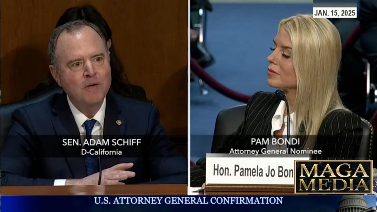 Senator Adam Schiff at Pam Bondi AG confirmation hearing * Jan. 15, 2025