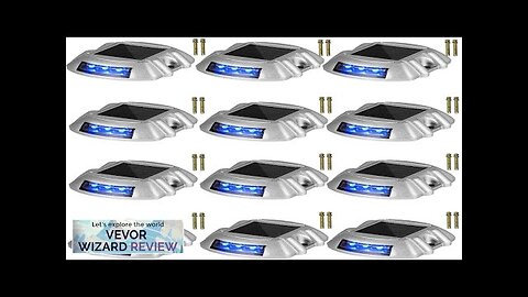 VEVOR Driveway Lights 12-Pack Solar Driveway Lights Bright Blue Solar Deck Lights Review