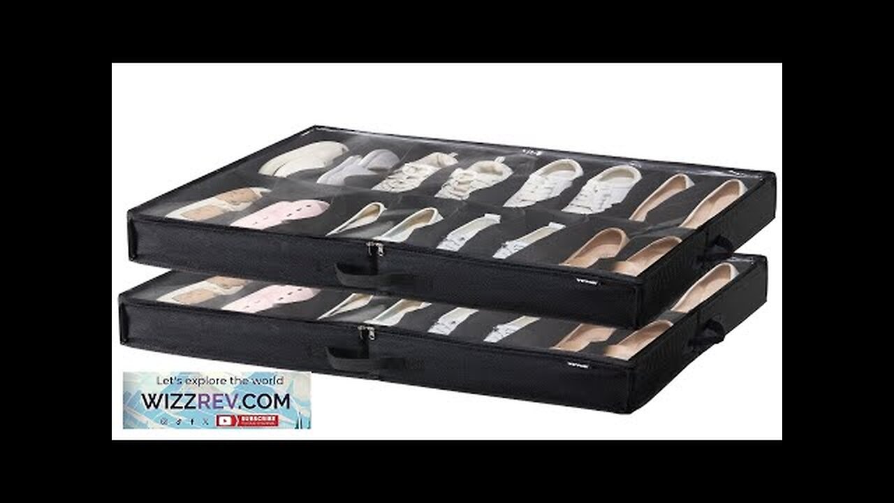 Under Bed Shoe Storage Organizer Set of 2 Fits 32 Pairs Large Review