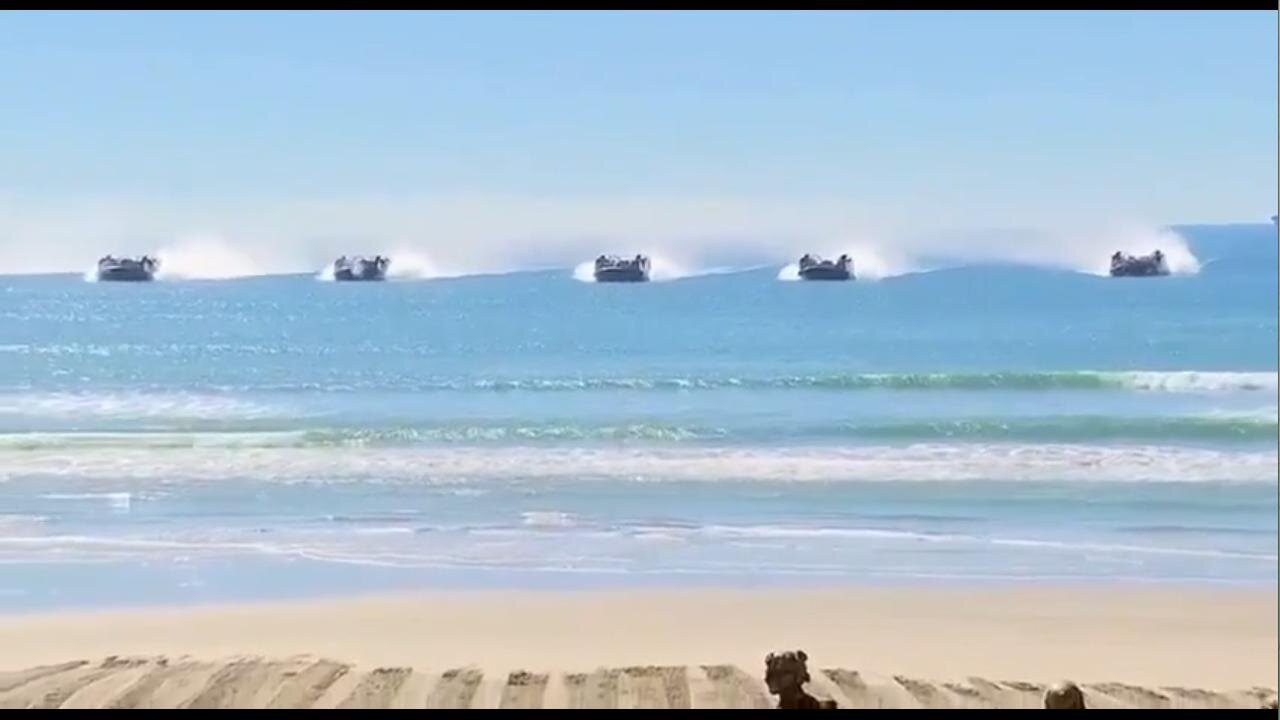 VP J.D. Vance & his wife Usha watch Marine Corps Combat Demonstration at Camp Pendleton
