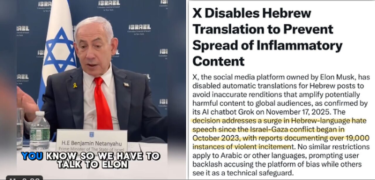 The real reason why Elon's X has disabled the HEBREW TRANSLATION feature