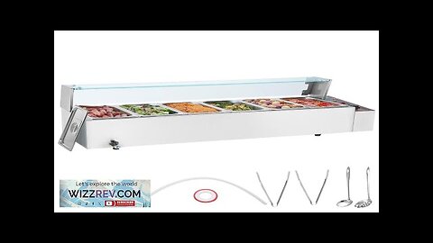 VEVOR Commercial Electric Food Warmer Countertop Buffet 6*5Qt with Glass Shield Review