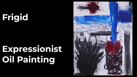 Modern Abstract Art | Oil Paint + Cold Wax Painting on Canvas (Frigid 16x20)