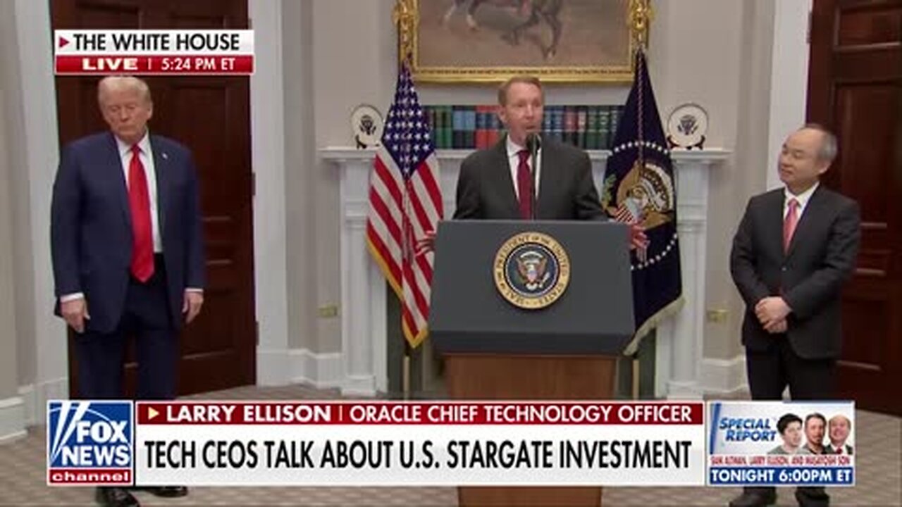 Trump Announces Stargate AI Infrastructure Project with Larry Ellison and Sam Altman