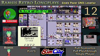 SimCity | SNES | 1991 | Scenario #4 Detroit | Retro Longplay | Episode 12