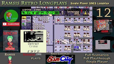 SimCity | SNES | 1991 | Scenario #4 Detroit | Retro Longplay | Episode 12