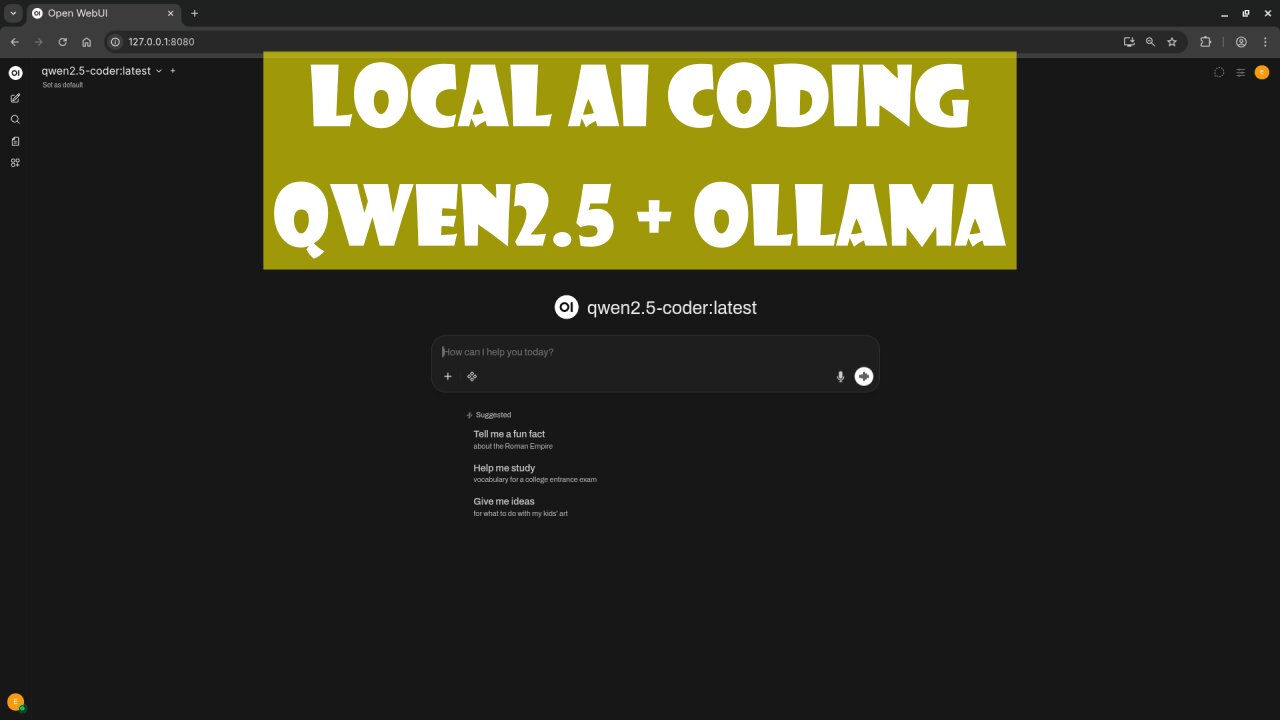 Run Qwen2.5-Coder 7B Locally with Open WebUI & Ollama