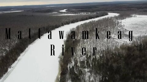 Ice Fishing Adventure on Maine’s Mattawamkeag River! Epic Drone Footage & Snowmobiling