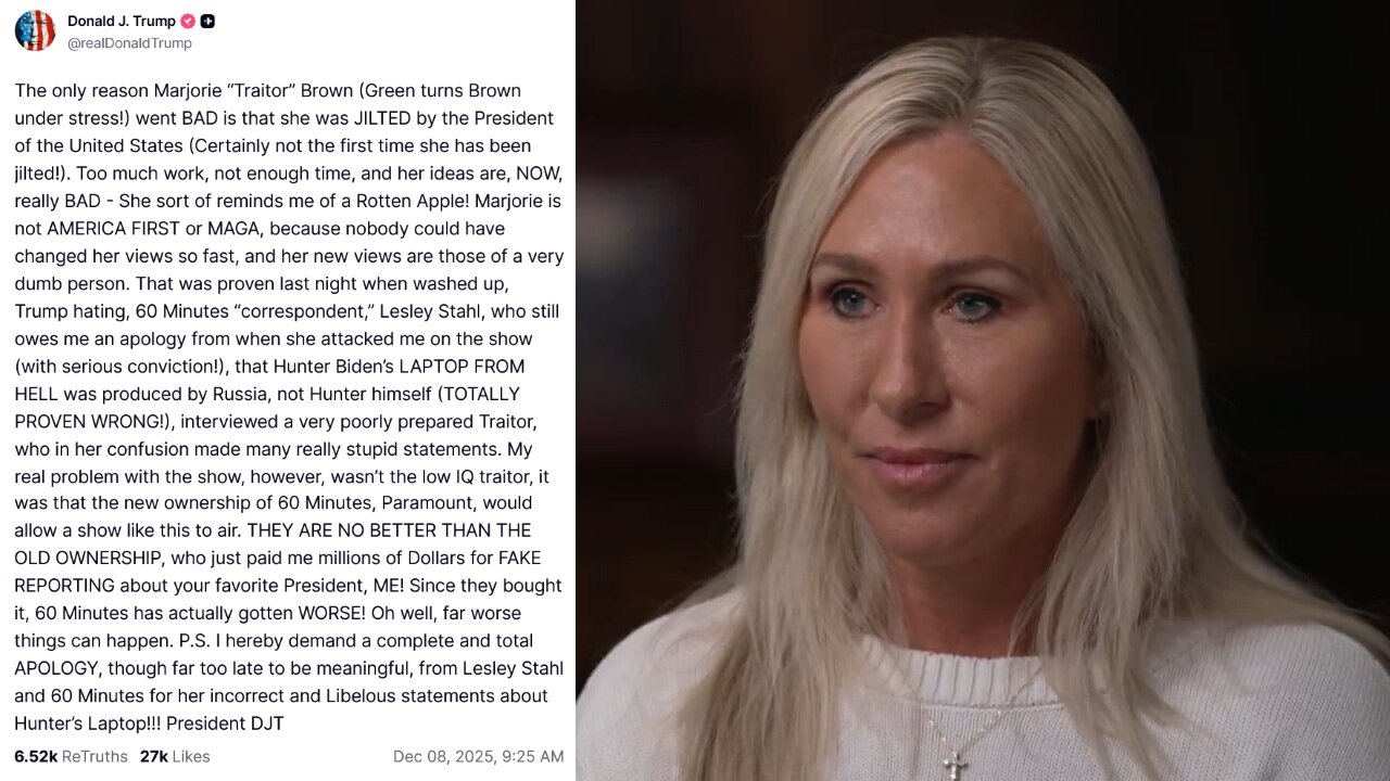 Trump Unloads On Marjorie Taylor Greene After 60 Minutes Interview