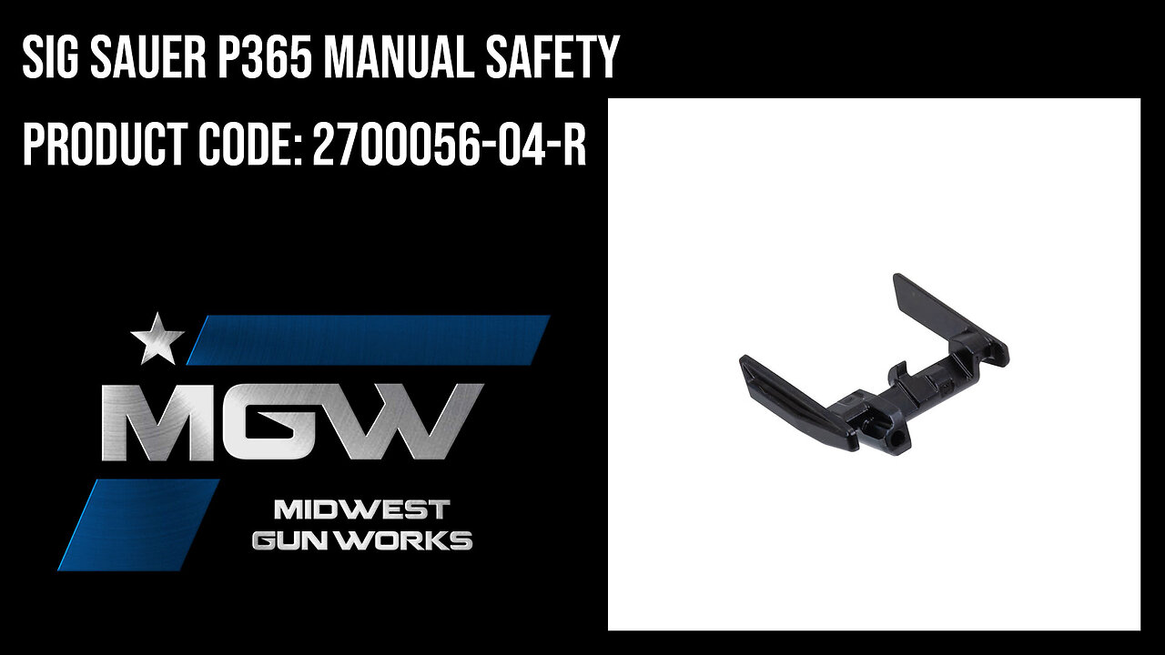 Sig Sauer P365 Manual Safety - 2700056-04-R