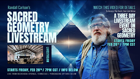 STARTING FEB 28TH RANDALL GOES LIVE With An Interactive, 3-Day Livestream Event on Sacred Geometry!