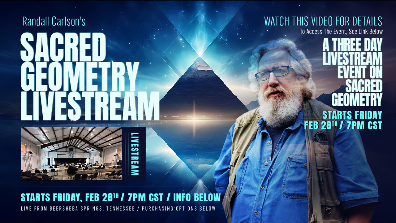 STARTING FEB 28TH RANDALL GOES LIVE With An Interactive, 3-Day Livestream Event on Sacred Geometry!