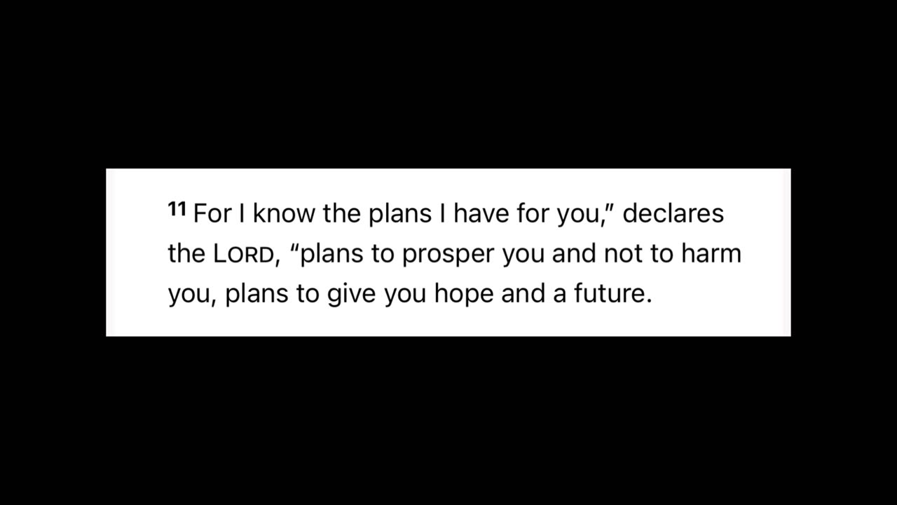 Jeremiah 29:11