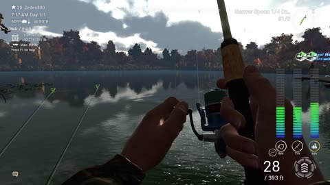 Green Narrow Spoon 1/4 oz #1/0 Doing All the Work! 🎣Walleye at Emerald Lake!