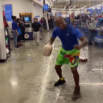 Black in store, acts a fool